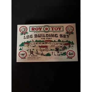 Roy Toy Log Building Set No 10 The Fort Wooden Pine Logs Made in USA